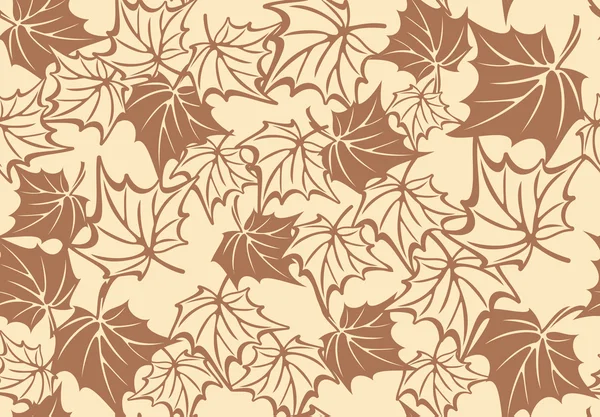 Herfst naadloze patroon met bladeren van esdoorn — Stockvector
