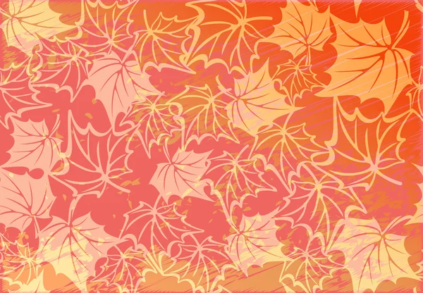 Modèle sans couture avec des feuilles d'automne dans un style rétro. — Image vectorielle