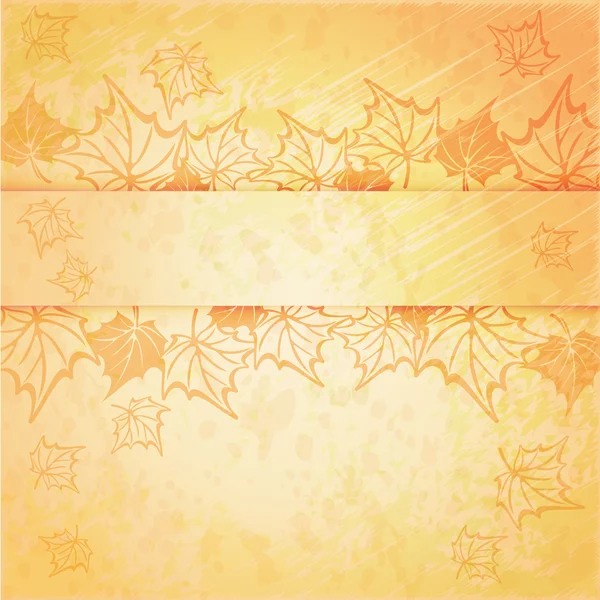 Arrière-plan avec des feuilles d'érable automne — Image vectorielle