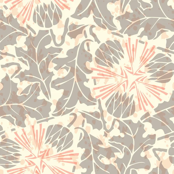 Vintage motif de lin floral sans couture — Image vectorielle