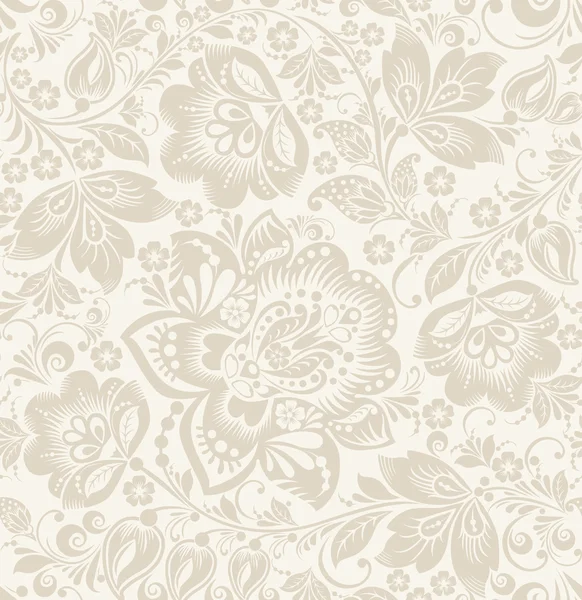 Vector floral vintage rústico patrón sin costuras — Archivo Imágenes Vectoriales