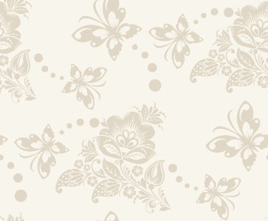 Vektör çiçek vintage rustik seamless modeli