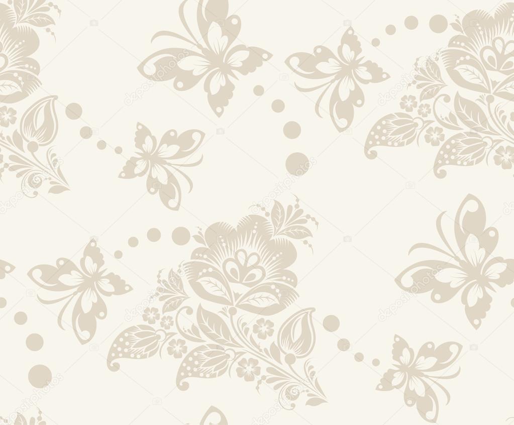 Vector Floral vintage rustic seamless pattern Stock Vector by ...