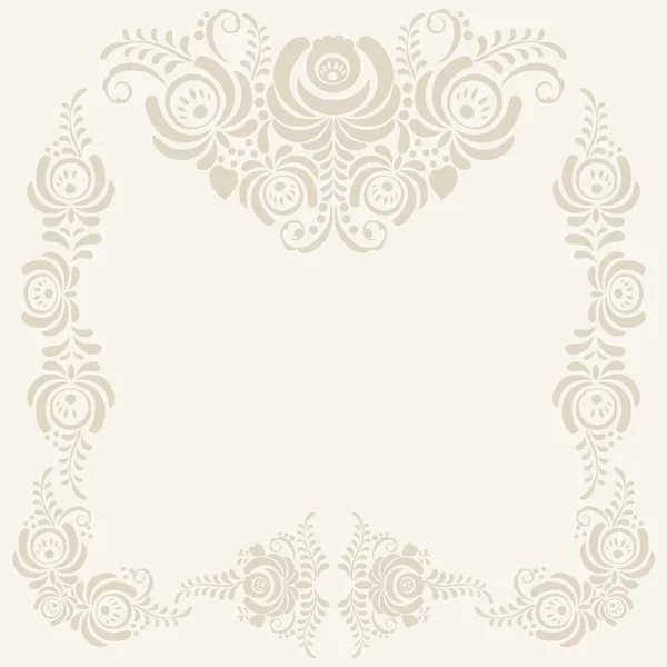 Beige Floral patroon vector achtergrond — Stockvector