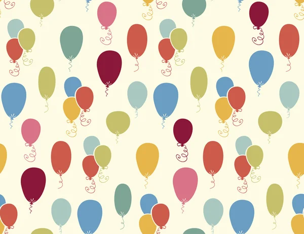 Seamless vector pattern with colorful baloons. — Stock Vector