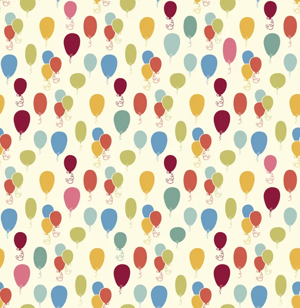 Seamless vector pattern with colorful baloons. — Stock Vector