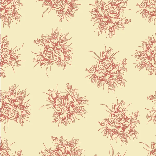 Vintage florales nahtloses Muster — Stockvektor