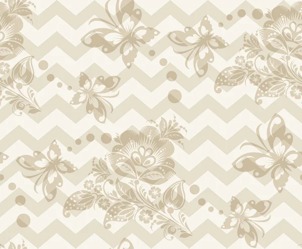 Vector Floral vintage rustique motif sans couture — Image vectorielle