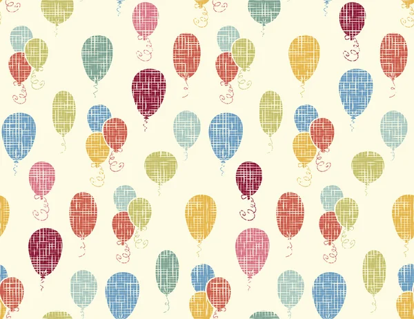 Seamless vector pattern with colorful baloons. — Stock Vector