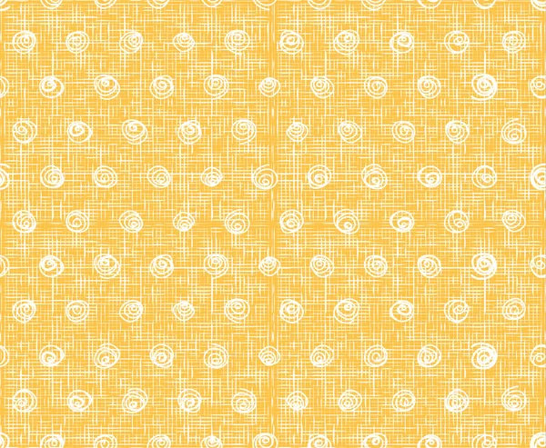 Векторный рисунок плитки с белыми точками польки на желтом фоне — стоковый вектор