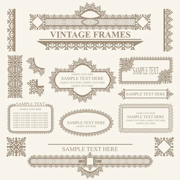 Vector Vintage frames and design elements. — Stock Vector