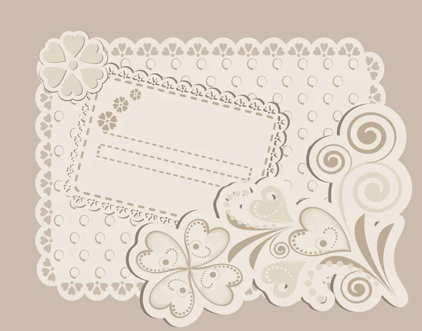 Scrapbooking romantique pour invitation — Image vectorielle