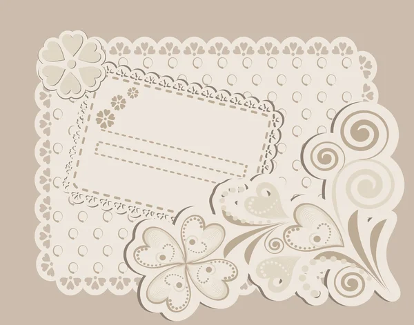 Romántico scrapbooking para invitación — Vector de stock