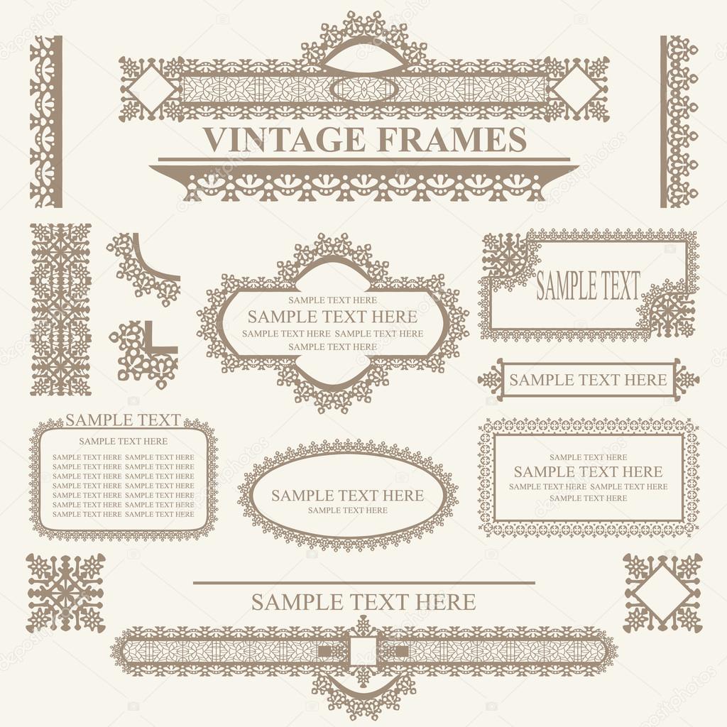 Vector Vintage frames and design elements.