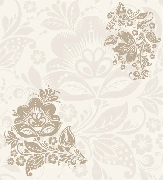 Elegante cornice decorativa cartolina khokhloma — Vettoriale Stock