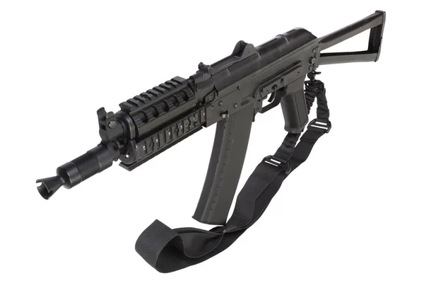 Kalashnikov Med Modern Uppdateringssats Isolerad Vitt — Stockfoto