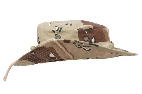 Desert Pattern Camo Boonie Hat Isolated White Background — Stock Photo, Image