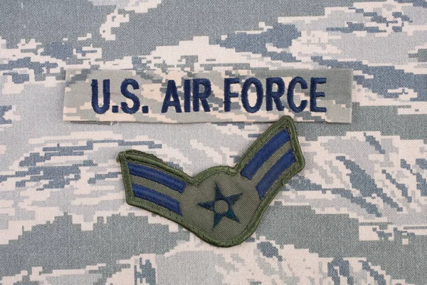 Augustus 2020 Air Force Branch Tape Airman First Class Rank — Stockfoto