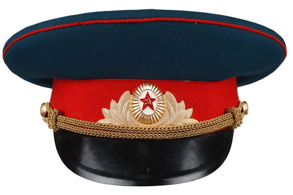 Soviet Army Officer Cap Isolated — Stock Photo, Image