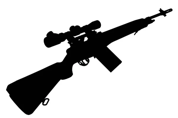 M14 Fusil Sniper Base Silhouette Noire — Photo