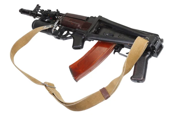 Kalashnikov Fucile Con Lanciagranate Sotto Canna Isolato Sfondo Bianco — Foto Stock