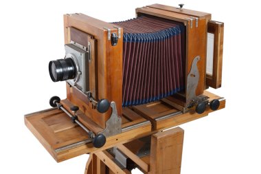 Old Wooden Big Format Camera clipart