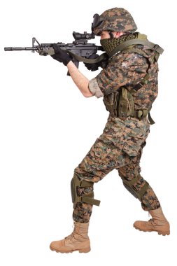 US MARINES with rifle clipart