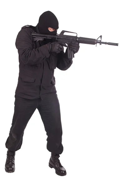 Söldner mit M16-Gewehr — Stockfoto