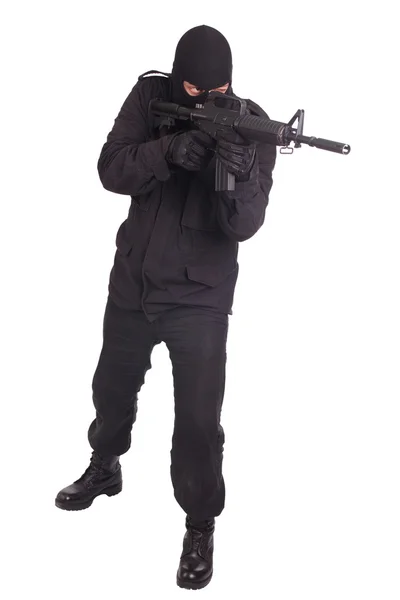 Mercenary with m16 rifle — Stock Photo, Image