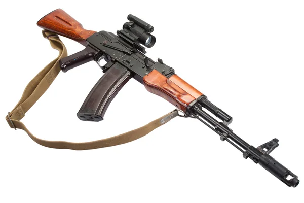 Fucile Kalashnikov con vista ottica — Foto Stock