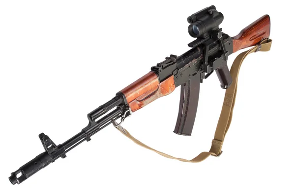 Rifle Kalashnikov con mira óptica — Foto de Stock