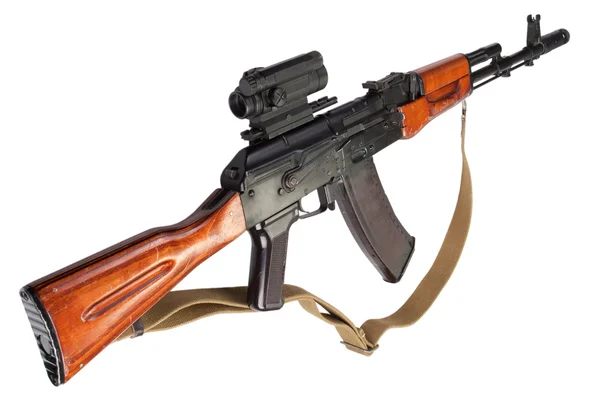 Rifle Kalashnikov con mira óptica —  Fotos de Stock