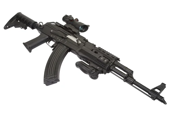 Moderne kalashnikov ak47 met tactische accessoires — Stockfoto