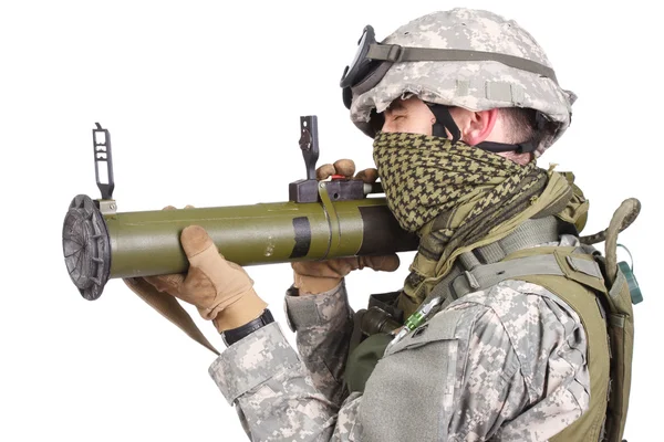 Oss soldat med anti-tank raketgevär — Stockfoto