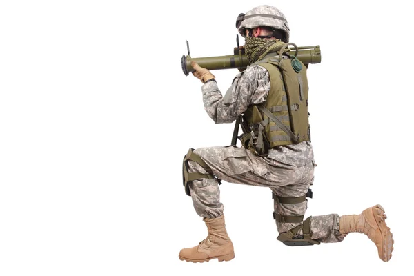 Soldado estadounidense con lanzacohetes antitanque —  Fotos de Stock