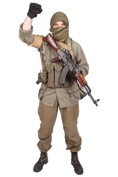 Mercenario con AK 47 — Foto Stock