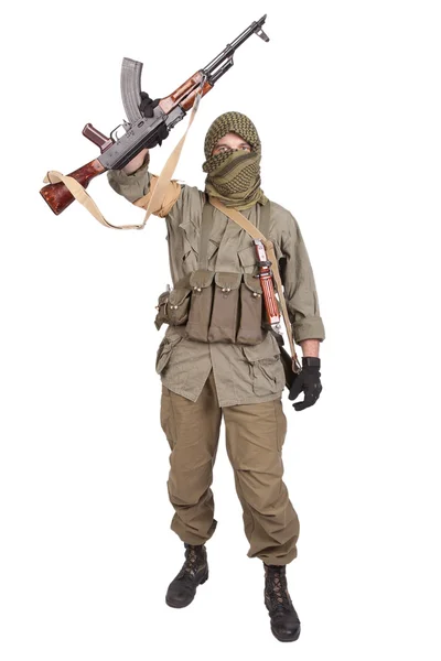 Mercenary with AK 47 — Stock Photo, Image