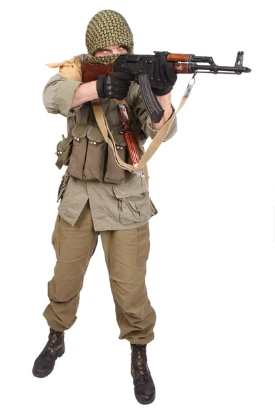 Legosoldat med ak 47 — Stockfoto