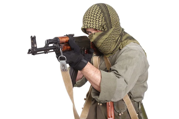 Mercenary with AK 47 — Stock Photo, Image