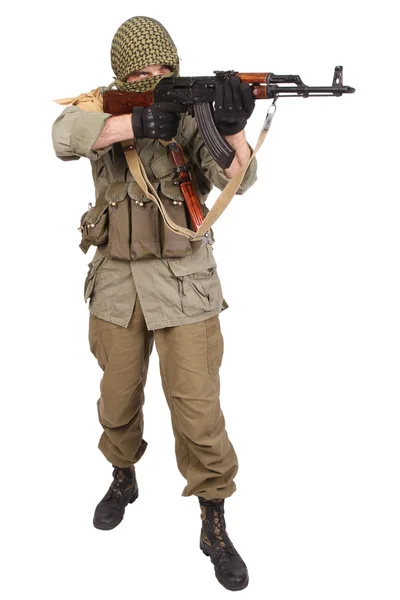 Mercenary with AK 47 — Stock Photo, Image