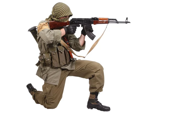 Mercenário com AK 47 — Fotografia de Stock