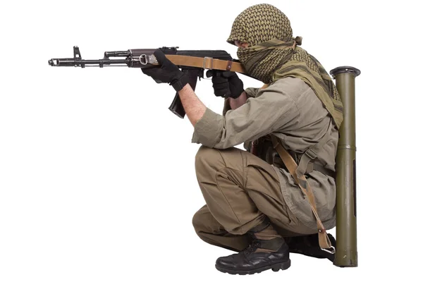 Mercenary with AK 47 — Stock Photo, Image