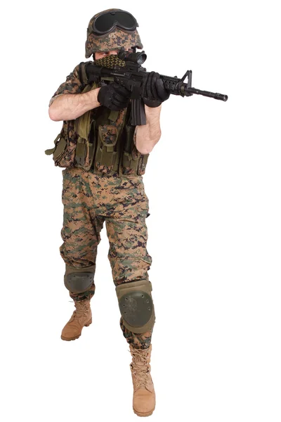Oss marines med gevär — Stockfoto