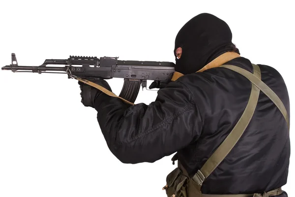 Terrorist with kalashnikov — Stock Photo, Image