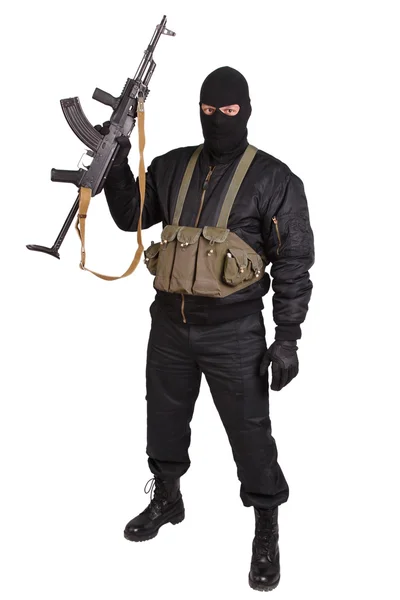 Terrorist with kalashnikov — Stock Photo, Image