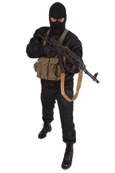 Terrorist med kalashnikov — Stockfoto