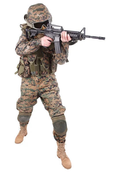 MARINE USA con carabina m4 — Foto Stock