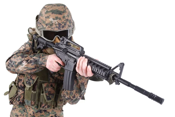 Uns Marineinfanteristen mit m4 Karabiner — Stockfoto
