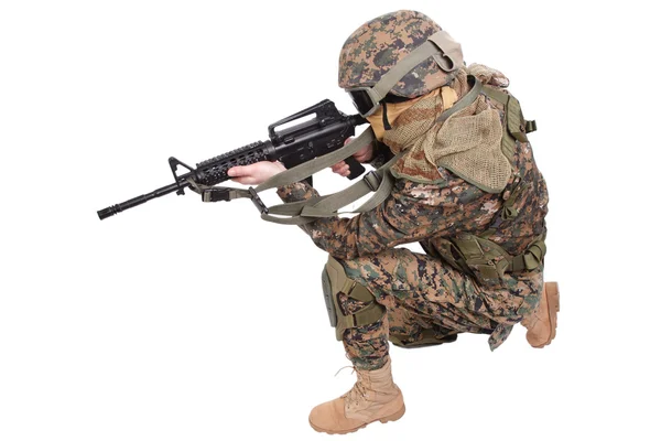 Oss marinsoldater med m4 carbine — Stockfoto