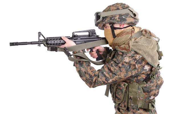 US marines m4 karabély — Stock Fotó